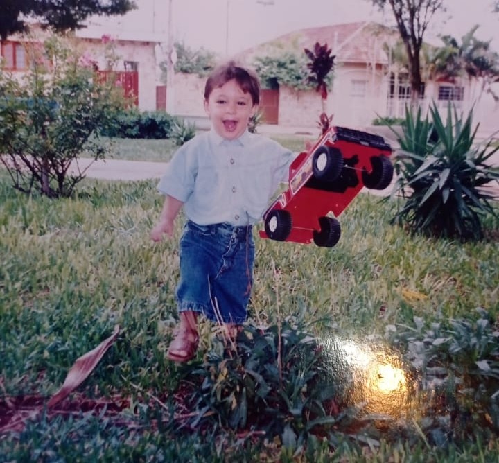 Guilherme Viana quando era criança